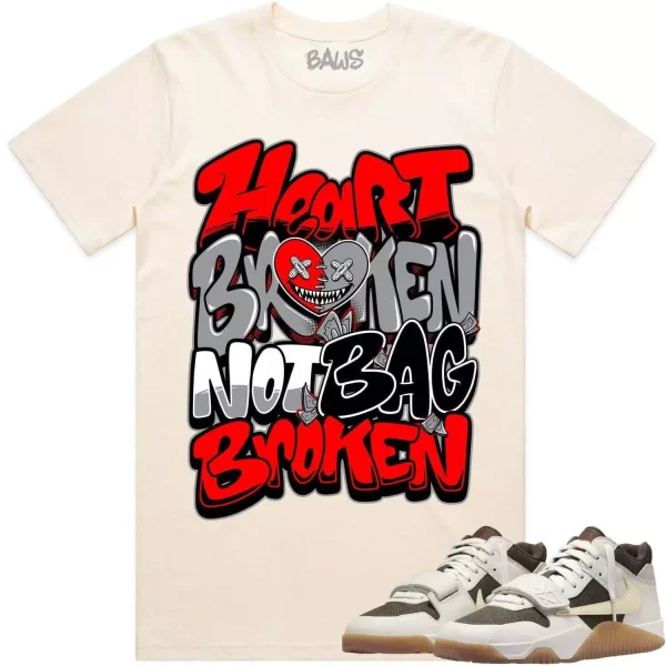 Travis Scott x Jordan Jumpman Jack Sail Shirt to Match - RED HEART BREAKER BAWS Jezsport.com