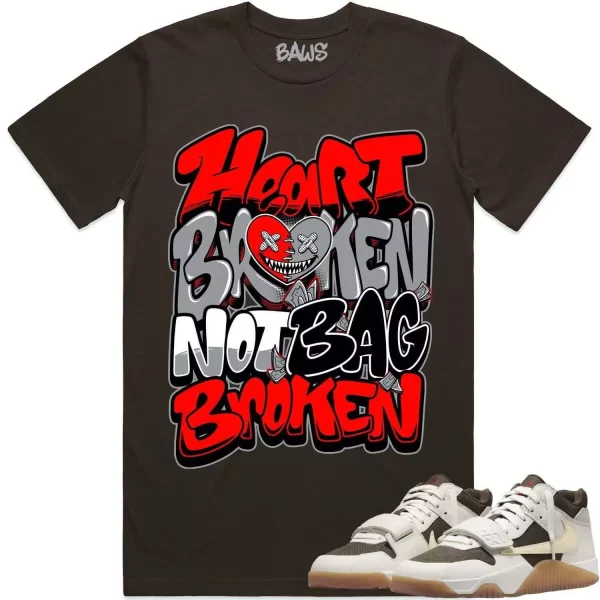 Travis Scott x Jordan Jumpman Jack Sail Shirt to Match - RED HEART BREAKER BAWS Jezsport.com