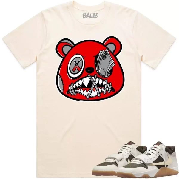 Travis Scott x Jordan Jumpman Jack Sail Shirt to Match - RED MONEY TALKS BAWS Jezsport.com