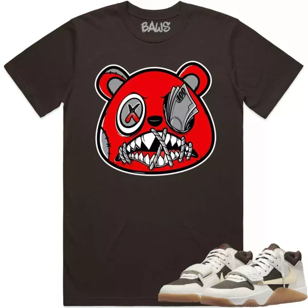 Travis Scott x Jordan Jumpman Jack Sail Shirt to Match - RED MONEY TALKS BAWS Jezsport.com