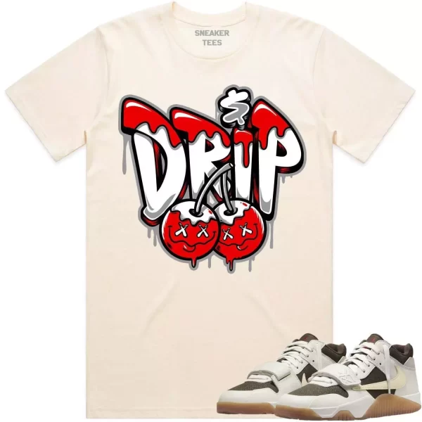 Travis Scott x Jordan Jumpman Jack Sail Shirt to Match - RED MONEY DRIP Jezsport.com