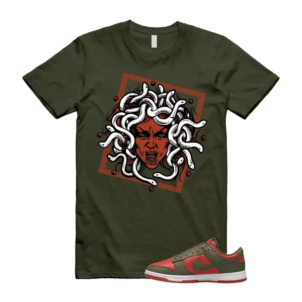 Dunk Mystic Red Cargo Khaki White Low T Shirt Match SHM Jezsport.com