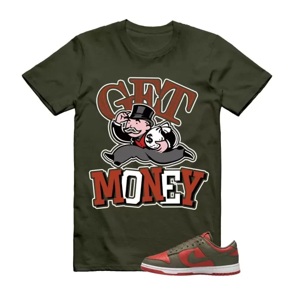 Dunk Mystic Red Cargo Khaki White Low T Shirt Match GM Jezsport.com