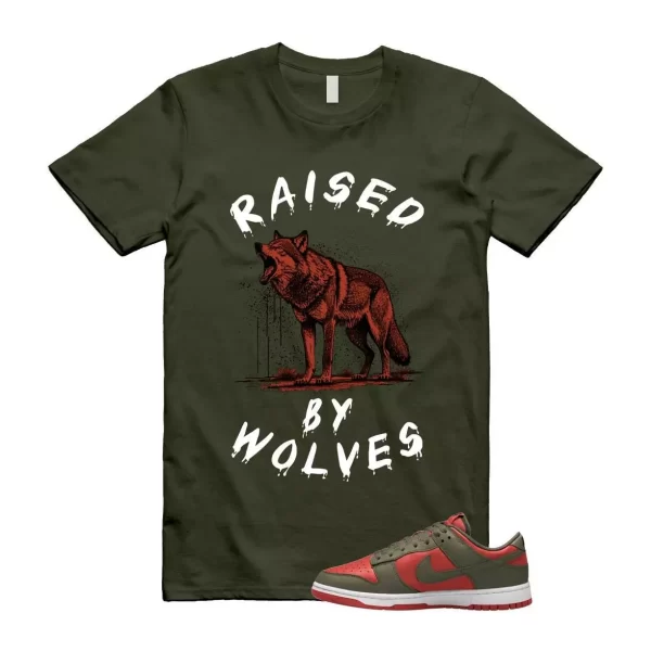 Dunk Mystic Red Cargo Khaki White Low T Shirt Match RBW Jezsport.com