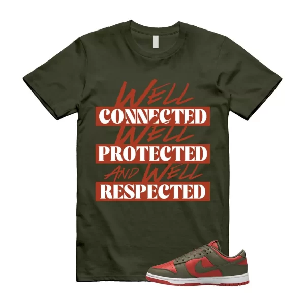 Dunk Mystic Red Cargo Khaki White Low T Shirt Match WELL Jezsport.com