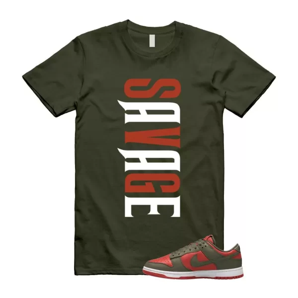 Dunk Mystic Red Cargo Khaki White Low T Shirt Match VERTSAV Jezsport.com