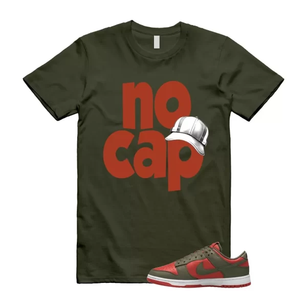 Dunk Mystic Red Cargo Khaki White Low T Shirt Match NO CAP Jezsport.com