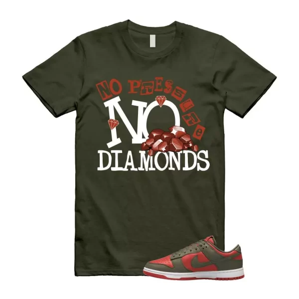 Dunk Mystic Red Cargo Khaki White Low T Shirt Match DIAMOND Jezsport.com