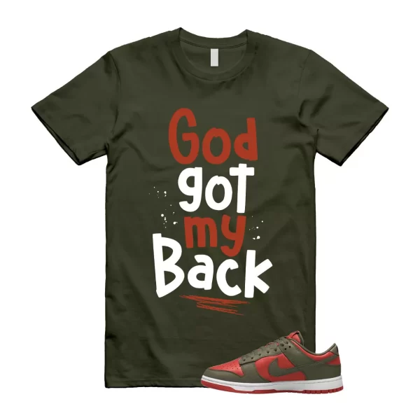 Dunk Mystic Red Cargo Khaki White Low T Shirt Match GOD Jezsport.com