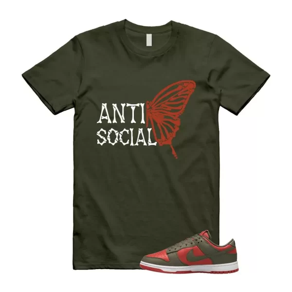 Dunk Mystic Red Cargo Khaki White Low T Shirt Match ASB Jezsport.com