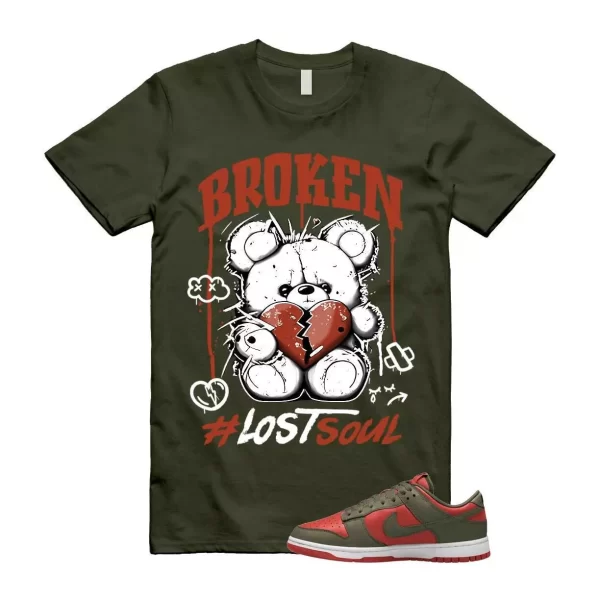 Dunk Mystic Red Cargo Khaki White Low T Shirt Match BRLS Jezsport.com