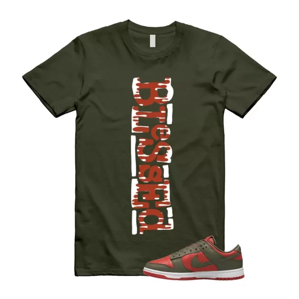 Dunk Mystic Red Cargo Khaki White Low T Shirt Match B2 Jezsport.com