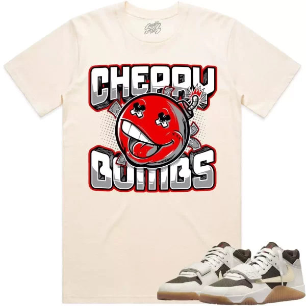 Travis Scott x Jordan Jumpman Jack Sail Shirt to Match - RED CHERRY BOMBS Jezsport.com