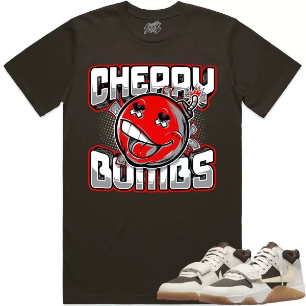 Travis Scott x Jordan Jumpman Jack Sail Shirt to Match - RED CHERRY BOMBS Jezsport.com