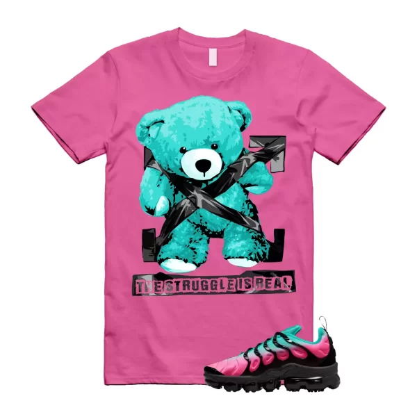 VaporMax South Beach Gradient Pink Blast Clear Jade Black 98 T Shirt Match STRUG Jezsport.com