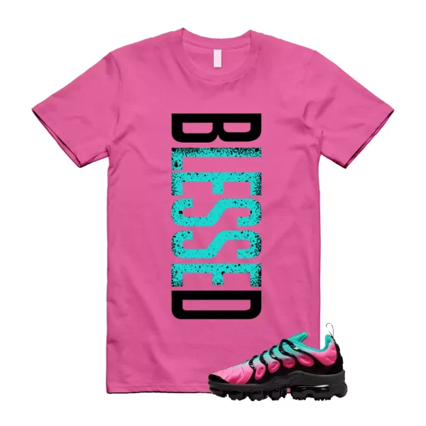 VaporMax South Beach Gradient Pink Blast Clear Jade Black 98 T Shirt Match VERTB Jezsport.com