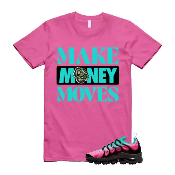 VaporMax South Beach Gradient Pink Blast Clear Jade Black 98 T Shirt Match MOVES Jezsport.com