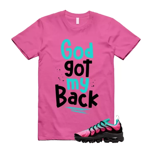 VaporMax South Beach Gradient Pink Blast Clear Jade Black 98 T Shirt Match GOD Jezsport.com