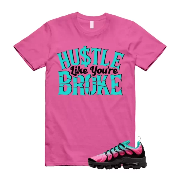 VaporMax South Beach Gradient Pink Blast Clear Jade Black 98 T Shirt Match BROKE Jezsport.com