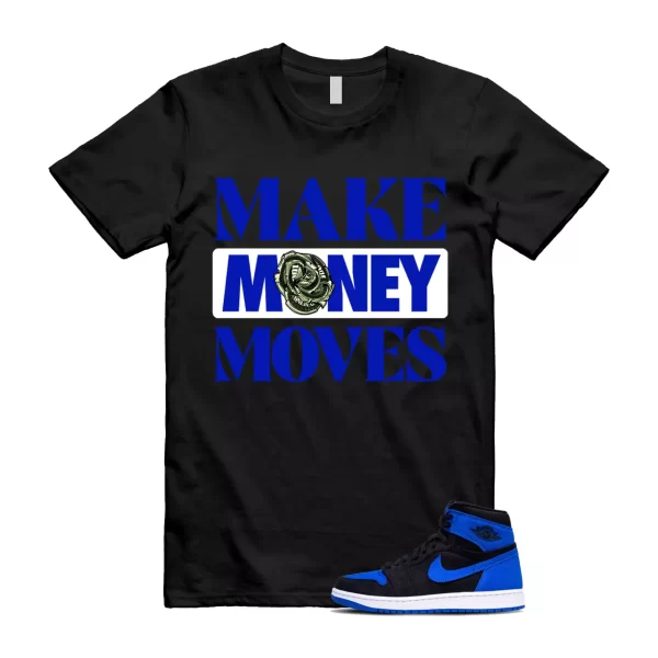 Royal Reimagined 1 Blue White Black T Shirt Match MOVES Jezsport.com