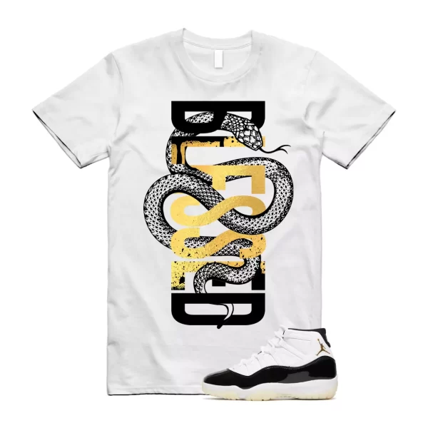 Metallic Gold DMP Defining Moments 11 Gratitude T Shirt Match SNAKEBLS Jezsport.com