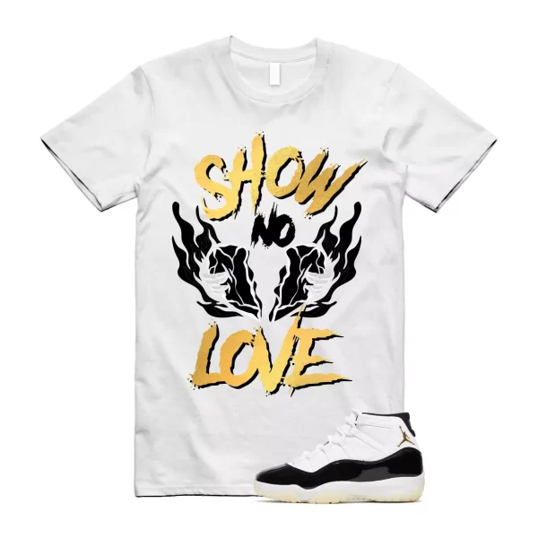 Metallic Gold DMP Defining Moments 11 Gratitude T Shirt Match NO LOVE Jezsport.com