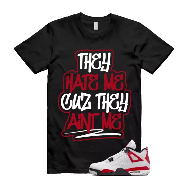 4 Cement Red Fire White Neutral Grey Black Classic Retro T Shirt Match AINT ME Jezsport.com