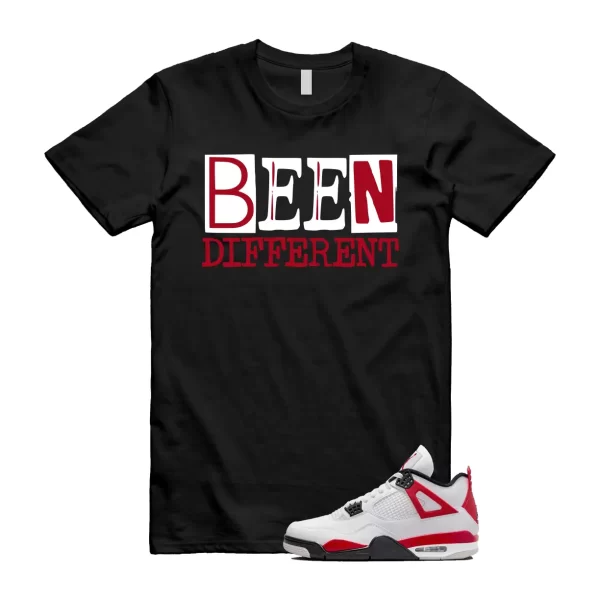 4 Cement Red Fire White Neutral Grey Black Classic Retro T Shirt Match BEEN Jezsport.com