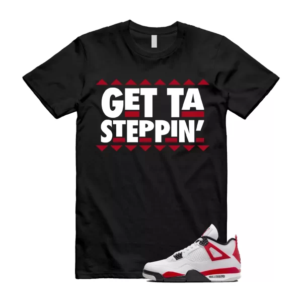 4 Cement Red Fire White Neutral Grey Black Classic Retro T Shirt Match GET Jezsport.com