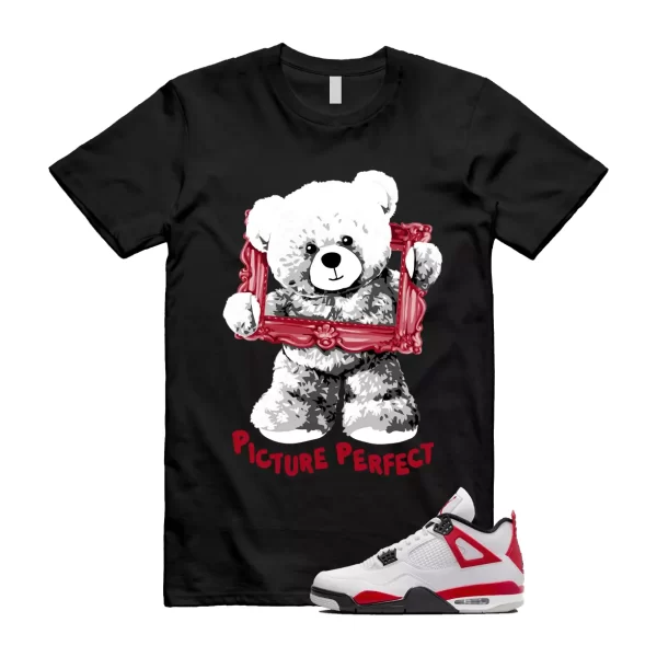 4 Cement Red Fire White Neutral Grey Black Classic Retro T Shirt Match PIC Jezsport.com