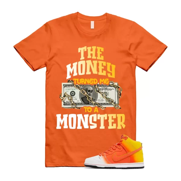 Dunk Candy Corn Sweet Tooth Orange Amarillo White Yellow T Shirt Match MONSTER Jezsport.com