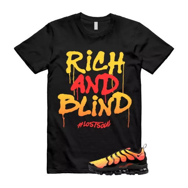 VaporMax Crimson Total Orange Plus Black T Shirt Match RICH Jezsport.com