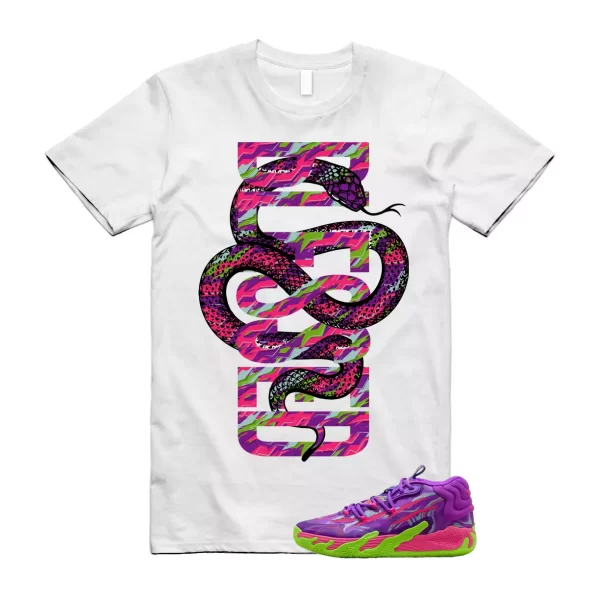 Puma Toxic LaMelo Ball Purple Glimmer Green Gecko 03 Slime T Shirt Match SNAKEB Jezsport.com