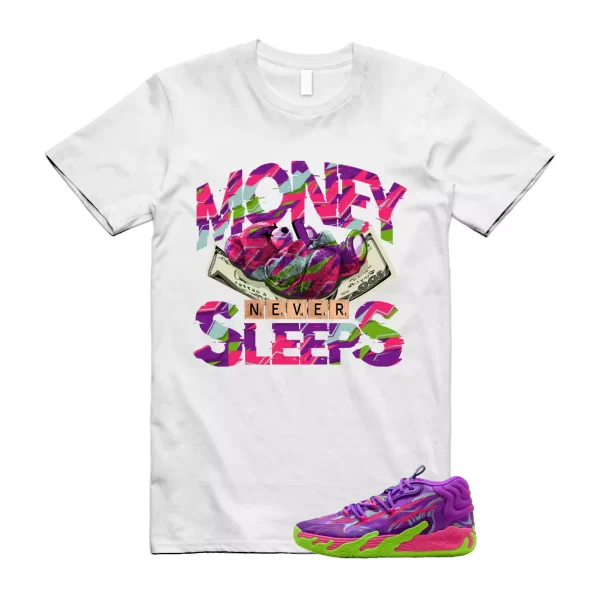 Puma Toxic LaMelo Ball Purple Glimmer Green Gecko 03 Slime T Shirt Match MNS Jezsport.com