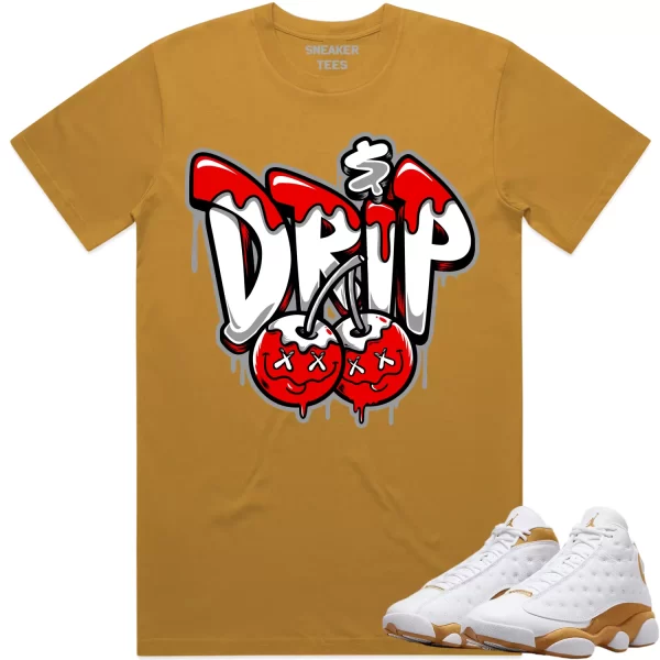 Jordan 13 Wheat 13s Shirt to Match - RED MONEY DRIP Jezsport.com