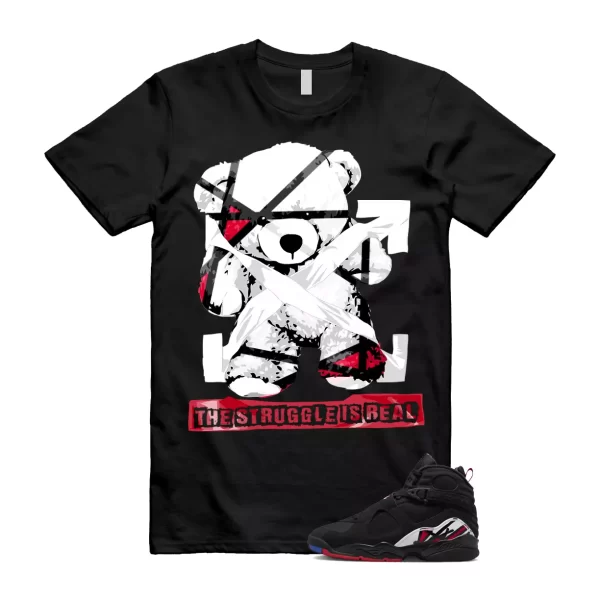 Playoffs 8 True Red Black White Reborn Retro T Shirt Match STRUG Jezsport.com