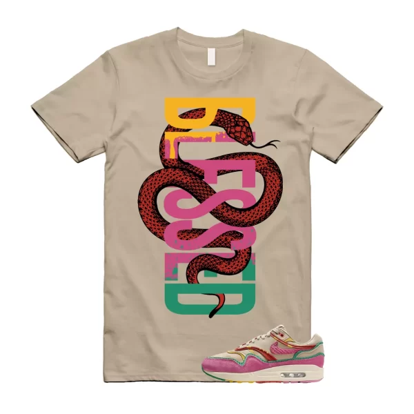 Air Max Familia 1 Hemp Pinksicle Sanddrift T Shirt Match SNAKEBLS Jezsport.com