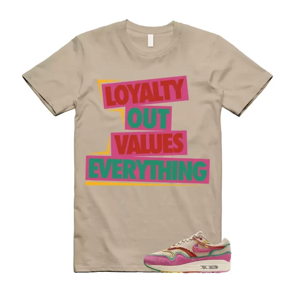 Air Max Familia 1 Hemp Pinksicle Sanddrift T Shirt Match LOVE Jezsport.com