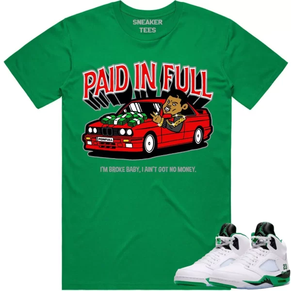 Jordan 5 Lucky Green 5s Shirt to Match - RED PAID Jezsport.com