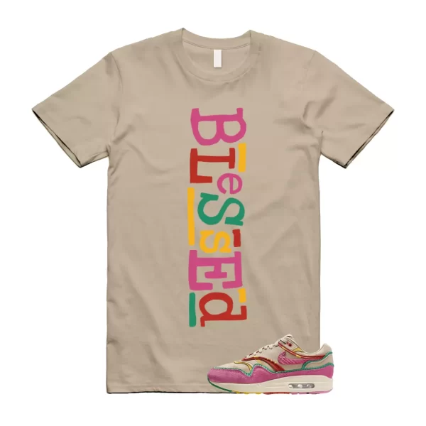 Air Max Familia 1 Hemp Pinksicle Sanddrift T Shirt Match B2 Jezsport.com