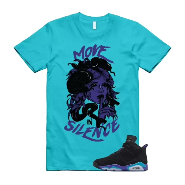 Aquatone 6 Bright Concord Black Retro Vibrant Aqua T Shirt Match MIS Jezsport.com