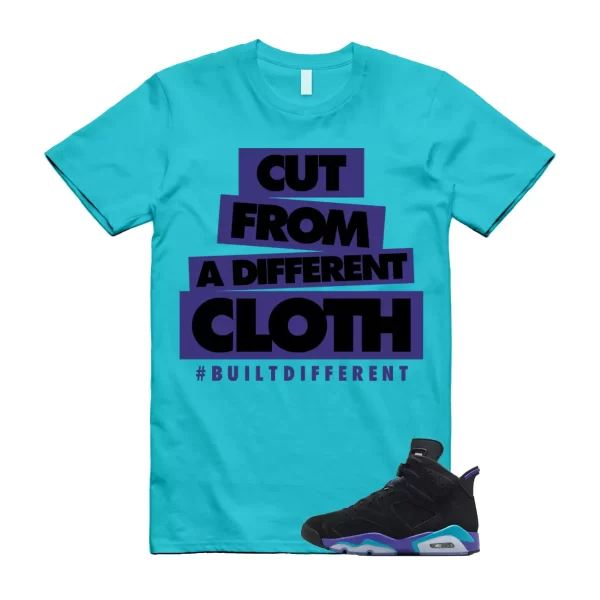 Aquatone 6 Bright Concord Black Retro Vibrant Aqua T Shirt Match CLOTH Jezsport.com