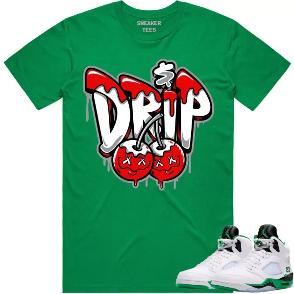 Jordan 5 Lucky Green 5s Shirt to Match - RED MONEY DRIP Jezsport.com