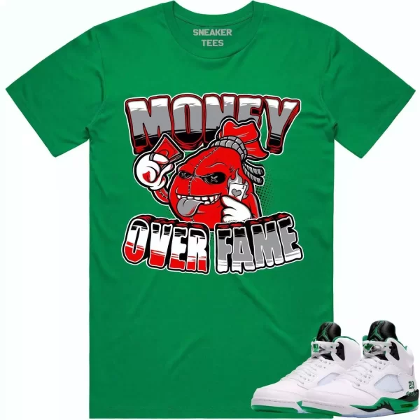 Jordan 5 Lucky Green 5s Shirt to Match - RED MOF Jezsport.com