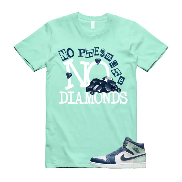 Mystic Mint Foam 1 Navy Blue T Shirt Match DIAMOND Jezsport.com