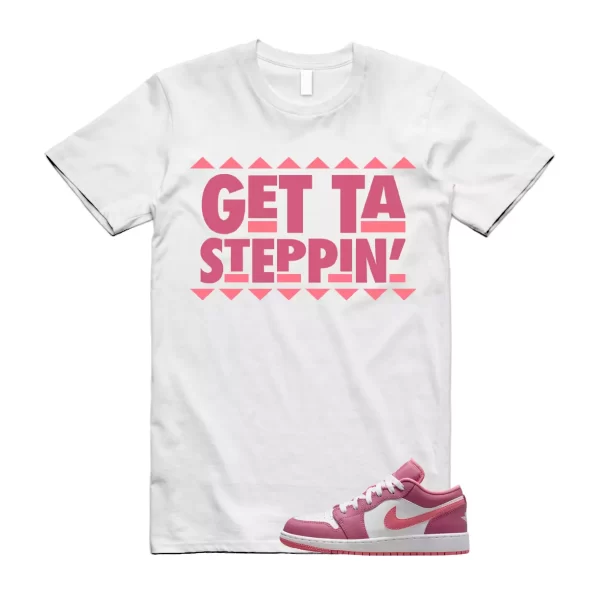 GET T Shirt to match 1 Low GS Desert Berry Coral Chalk White Wild Pink WMNS Jezsport.com