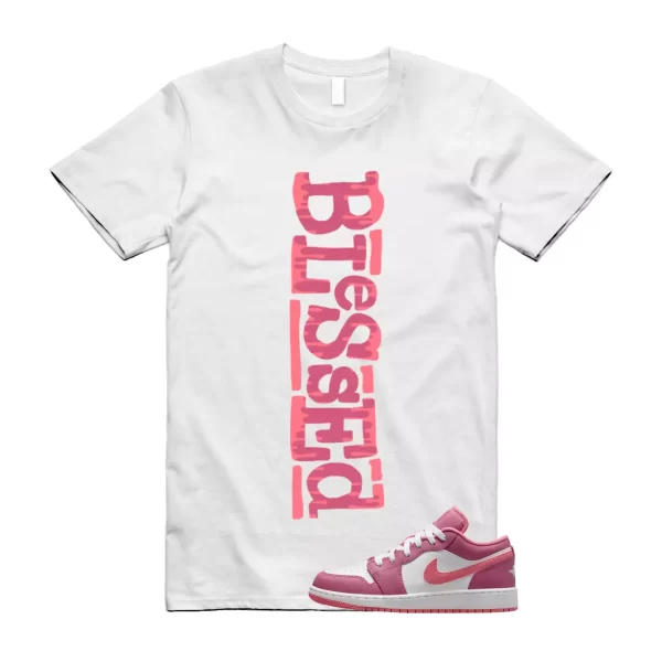 B2 T Shirt to match 1 Low GS Desert Berry Coral Chalk White Wild Pink WMNS Jezsport.com