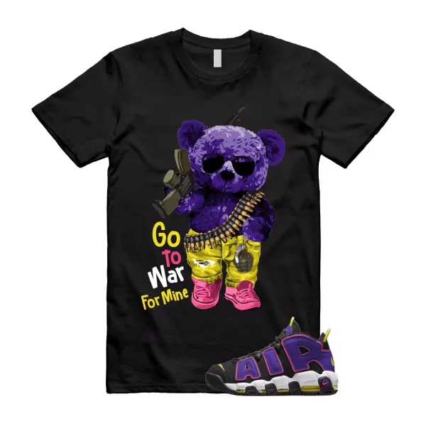 WAR T Shirt to match Air More Uptempo Black Court Purple Hyper Pink Jezsport.com