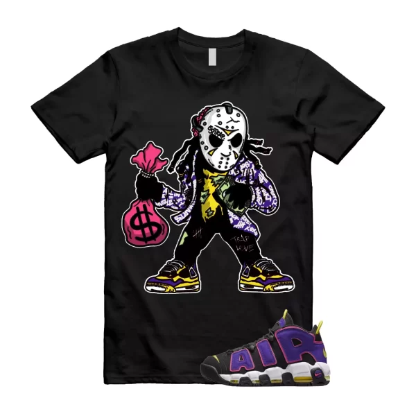 JASON T Shirt to match Air More Uptempo Black Court Purple Hyper Pink Jezsport.com