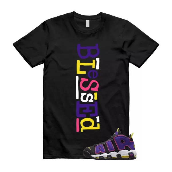 B2 T Shirt to match Air More Uptempo Black Court Purple Hyper Pink Jezsport.com